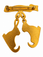 Vintage Hermès Les Fêtes en Hermès Ice Skate Brooch