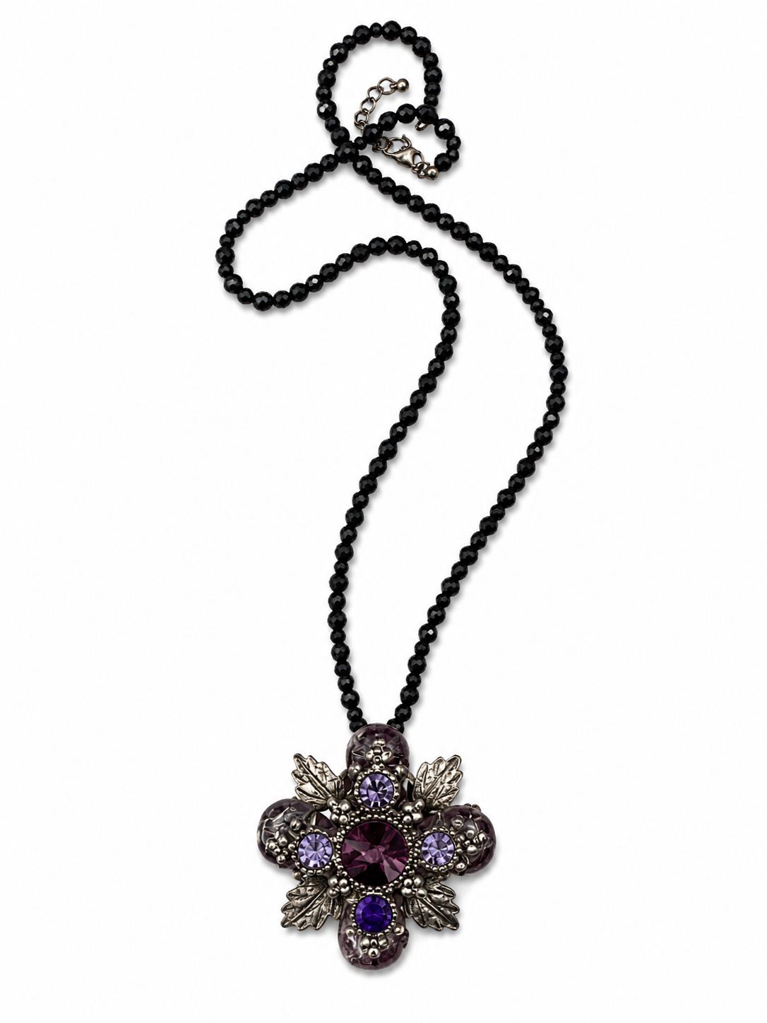 Vintage Crystal Floral Pendant Chain