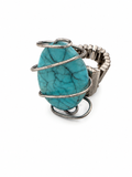 Vintage Turquoise Wrap Statement Ring