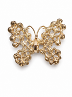 Vintage Faux Pearl Rhinestone Butterfly Brooch
