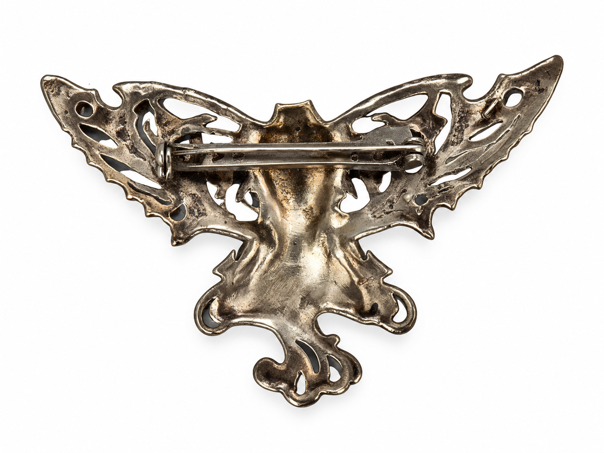 Vintage Art Nouveau Fairy Wing Brooch