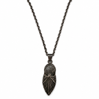 Vintage Sterling Silver Slipper Pendant Necklace