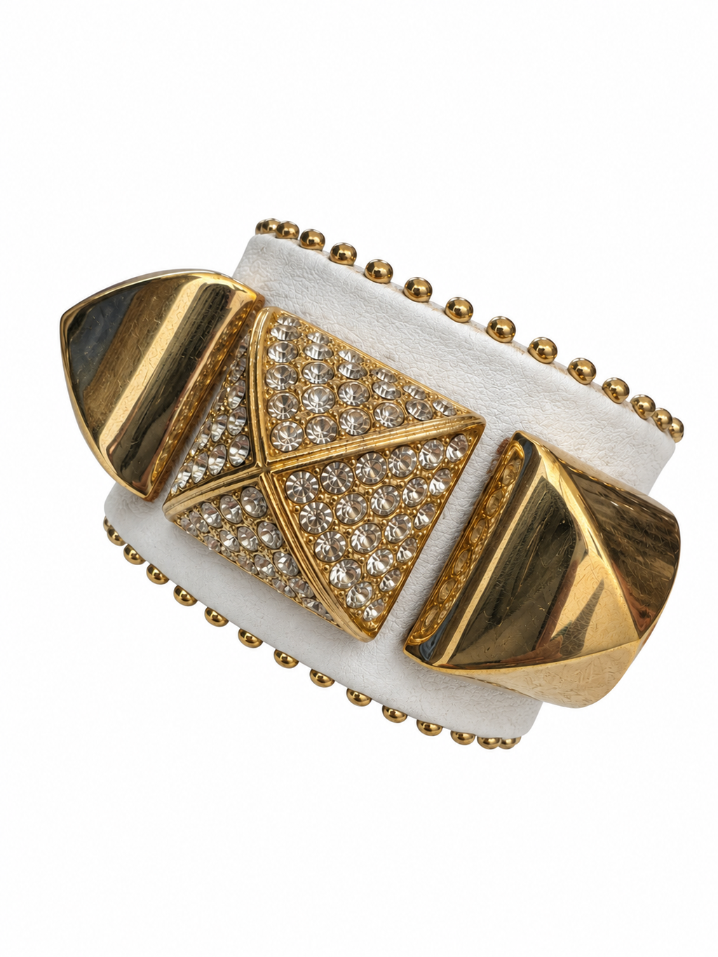 Vintage Juicy Couture Crystal Pyramid Leather Bracelet