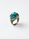 Vintage Art Nouveau Revival Floral Dome Ring