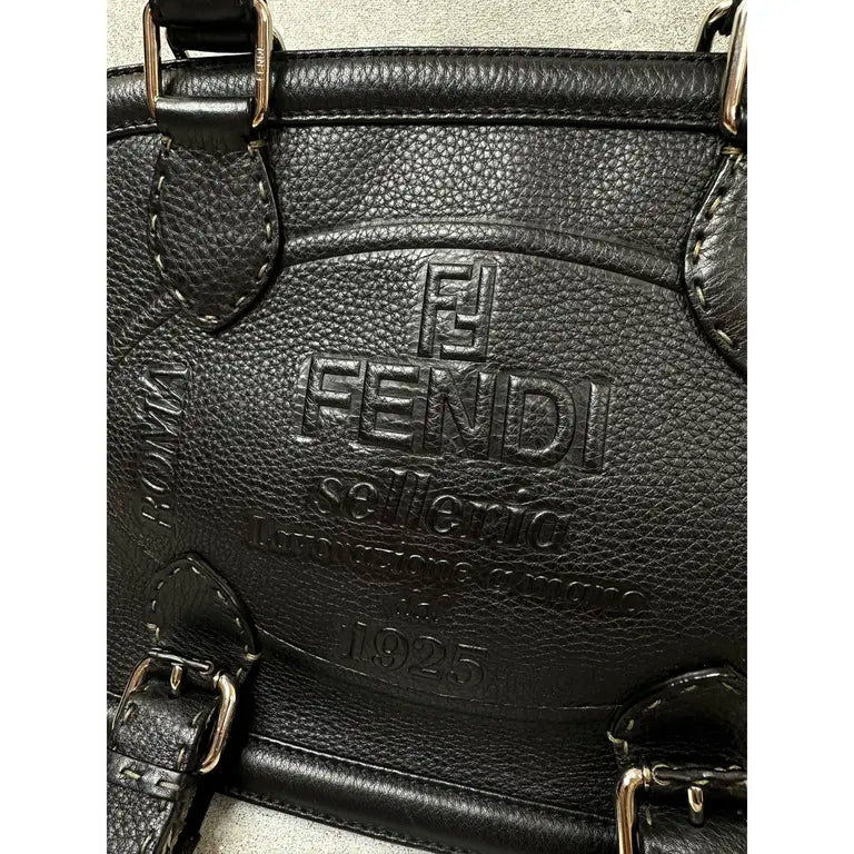 Fendi Selleria Leather Satchel Bag