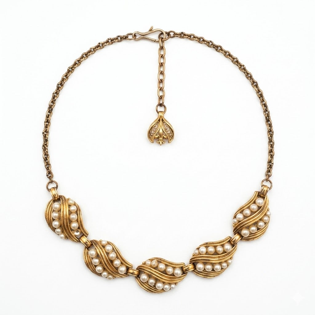 Vintage Monet Pearl Necklace Classic