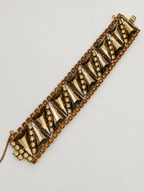 Vintage Art Deco Crystal Geometric Bracelet
