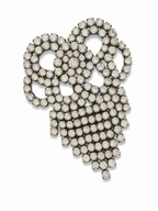 Vintage Rhinestone Draped Statement Brooch