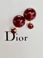 Dior Mise en Dior Tribal Cherry Red Studs
