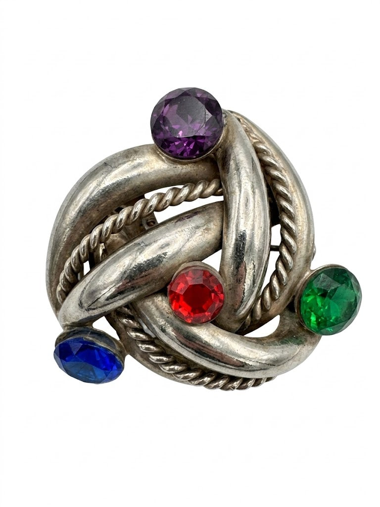 Vintage Sculptural Dome Statement Brooch