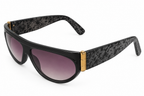 Vintage Yves Saint Laurent Cassandre Marbled Wraparound Sunglasses