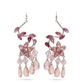 Vintage Romantic Floral Crystal Chandelier Earrings