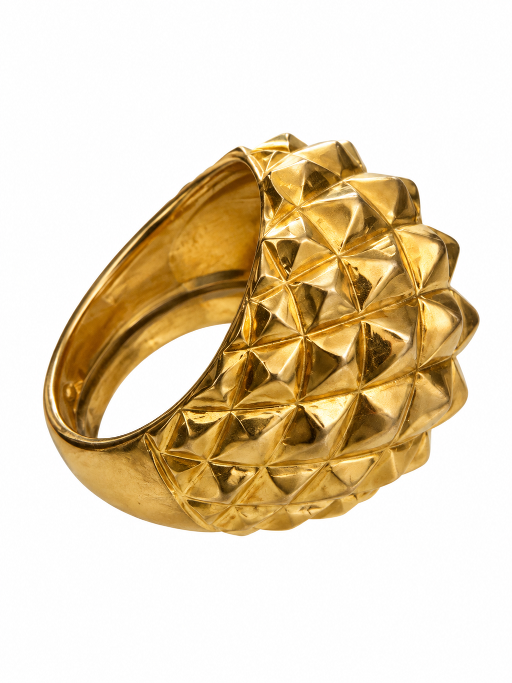Vintage Kenneth Jay Lane Geometric Pyramid Dome Ring