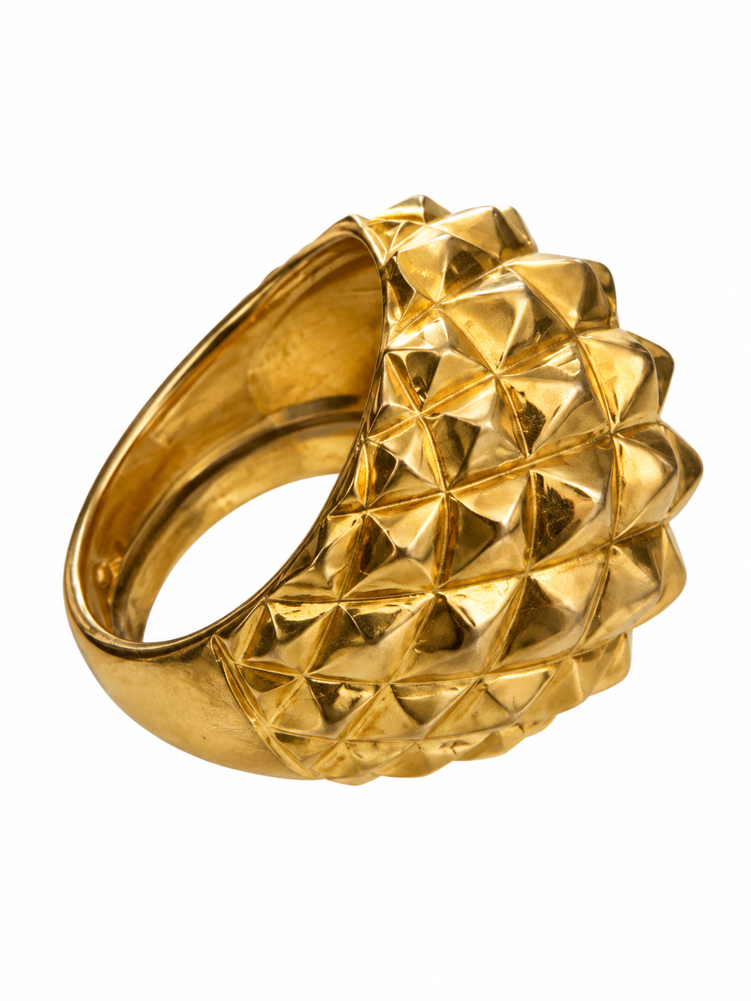 Vintage Kenneth Jay Lane Geometric Pyramid Dome Ring