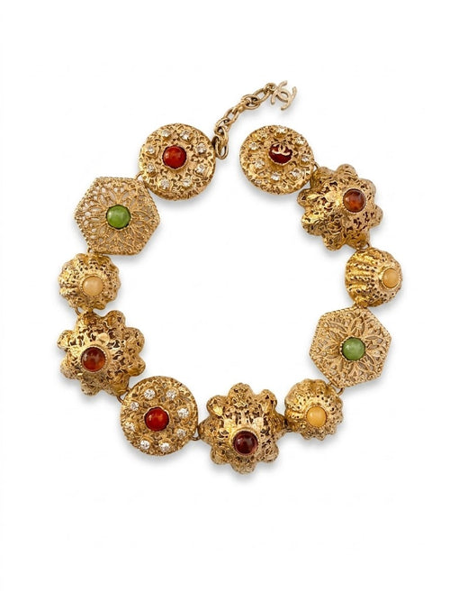Rare Vintage Chanel Byzantine Revival Gripoix Necklace