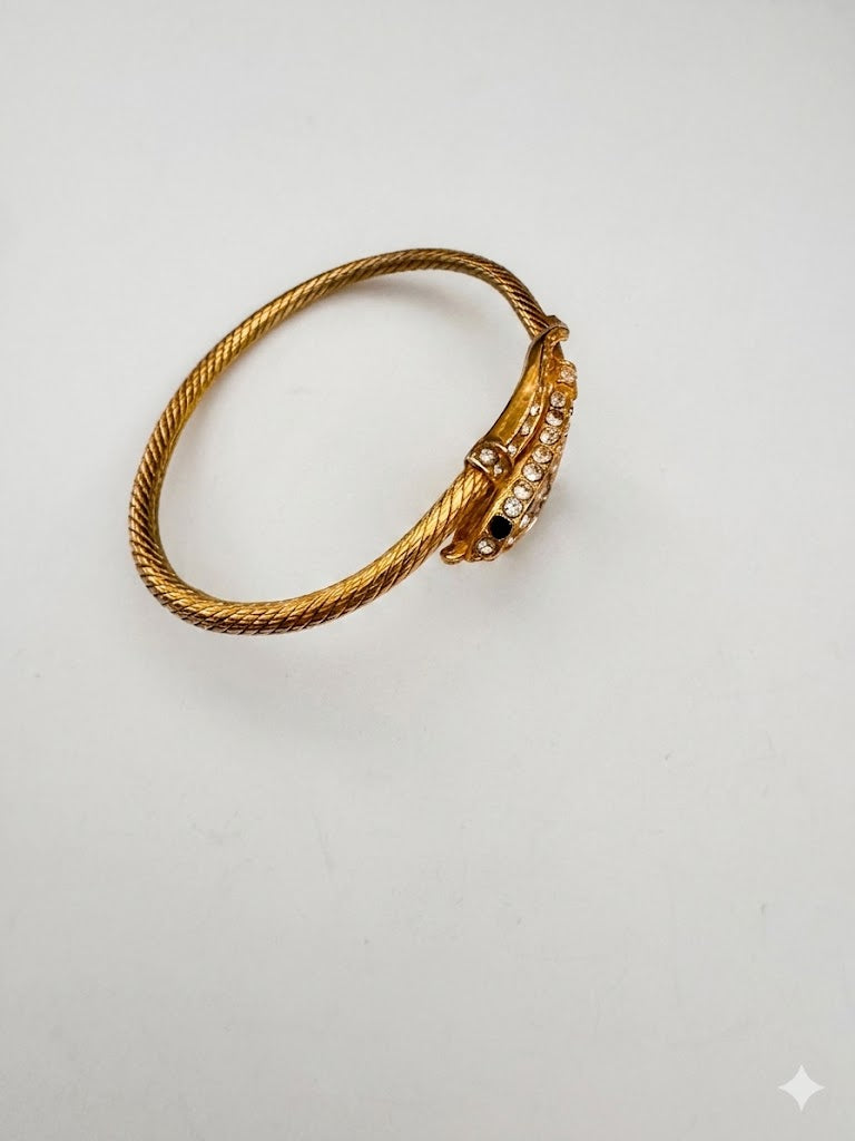 Vintage Sphinx Signed Serpent Bangle