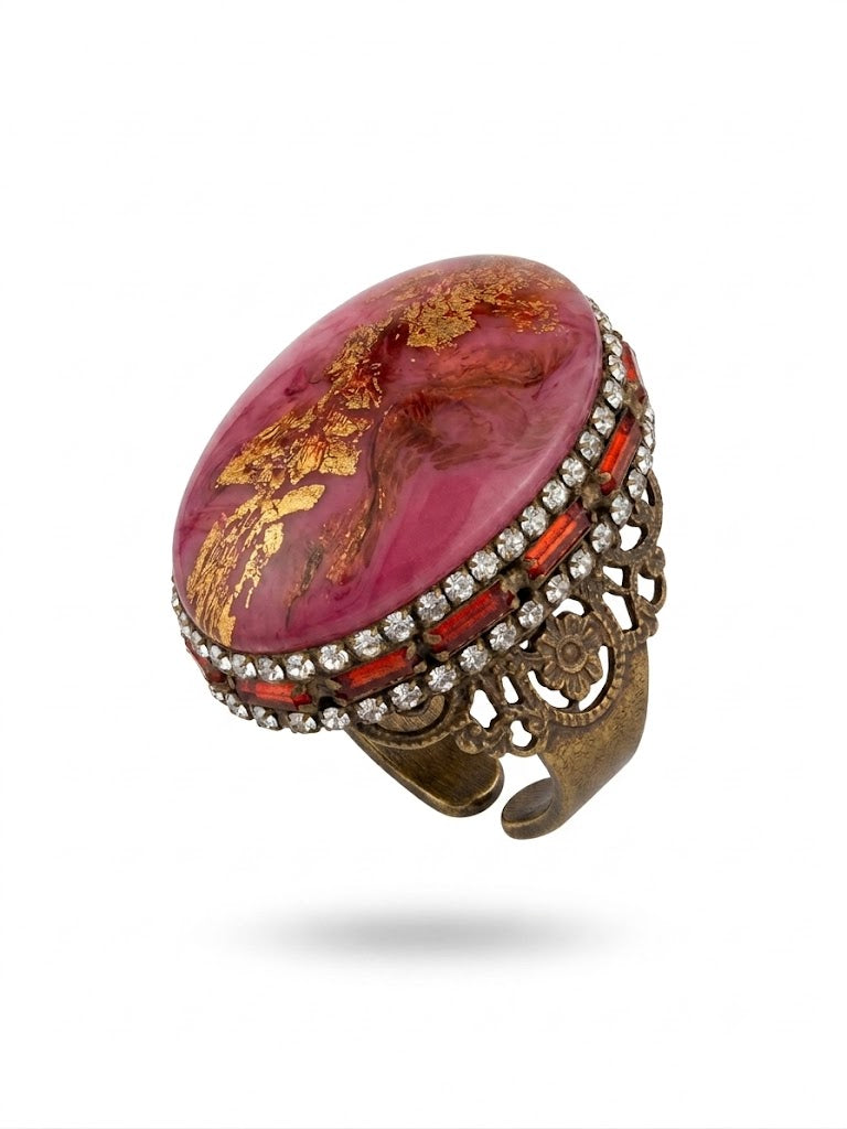 Vintage Handmade Levantine Statement Cocktail Ring