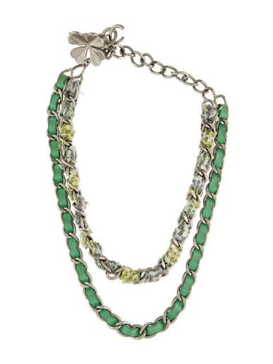 Chanel Signed Layered Clover Charm Necklace