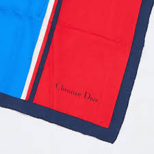 Vintage Christian Dior Geometric Silk Scarf