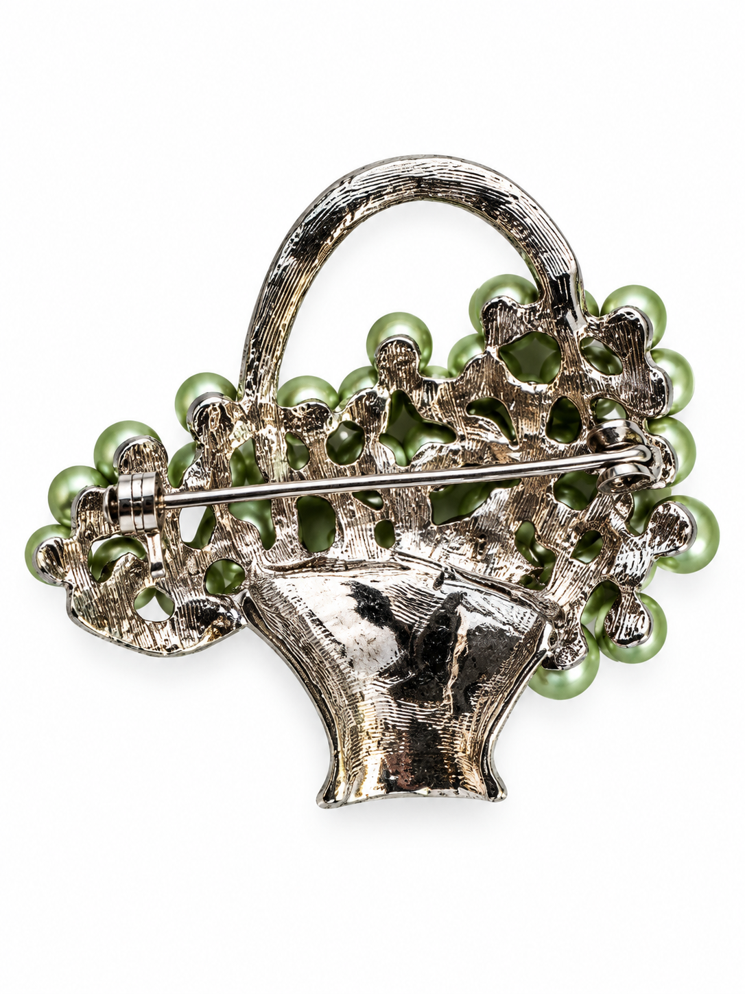 Vintage Pearl Basket Brooch