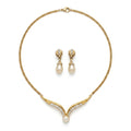 Vintage Nina Ricci Pearl Drop Necklace and Earrings Set