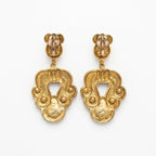 Vintage Baroque Revival Faux Pearl Drop Clip On Earrings