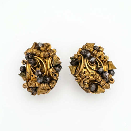 Gilded Baroque Revival Clip-On Earrings