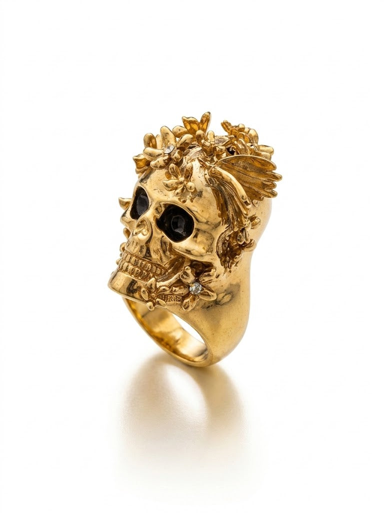 Oscar de la Renta Baroque Skull Statement Ring