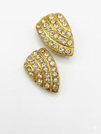 Vintage Retro Rhinestone Statement Earrings