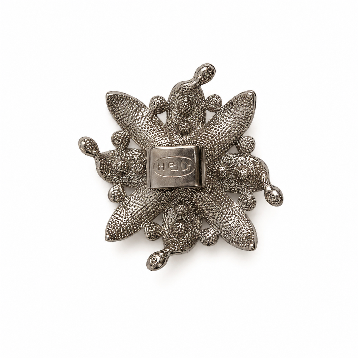 Vintage Multicolor Rhinestone Floral Brooch