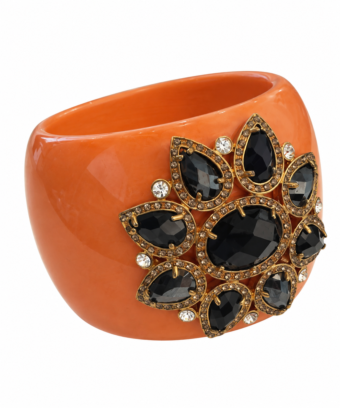 Vintage Roberto Cavalli Jeweled Resin Cuff Bracelet