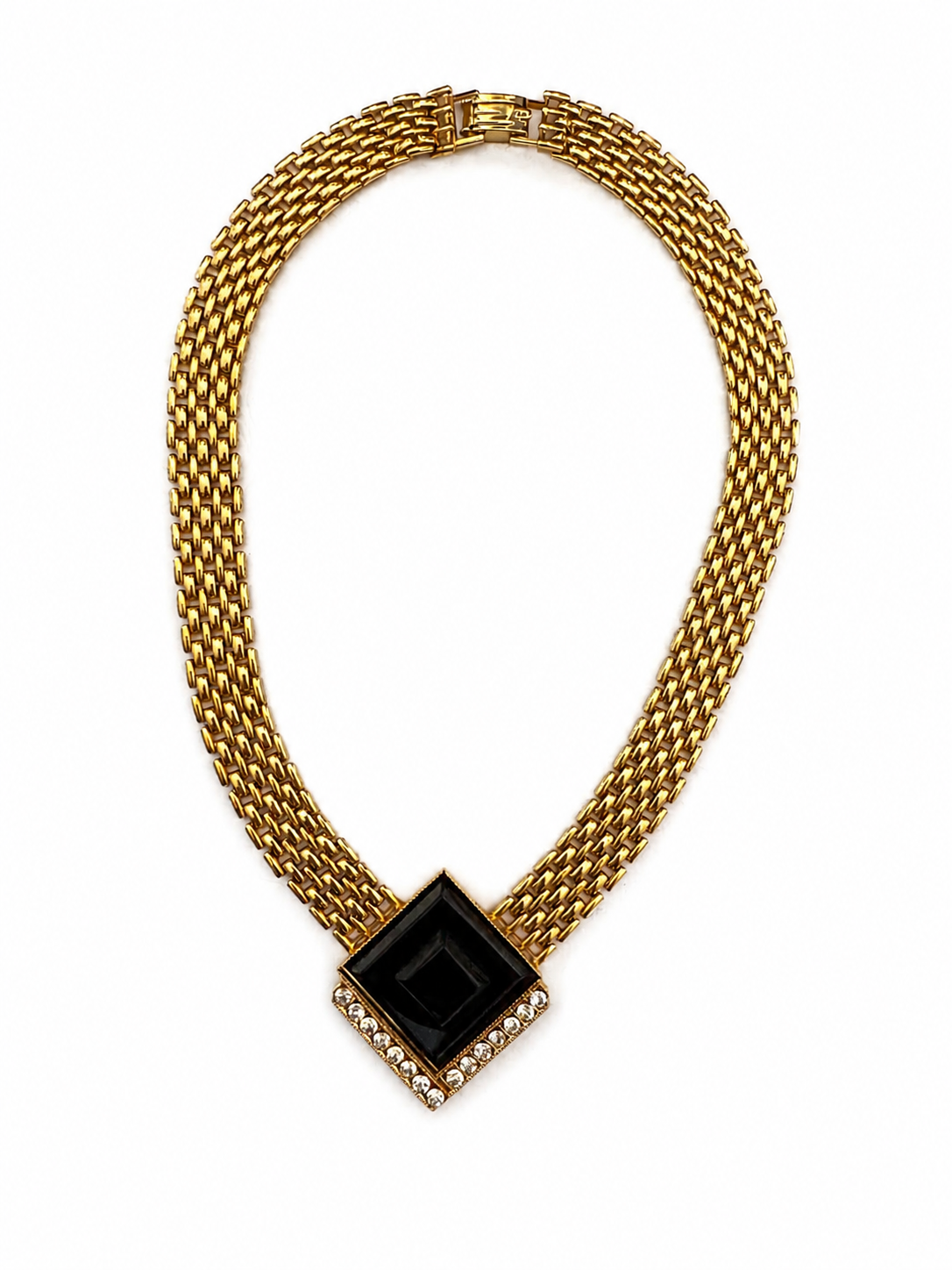 Vintage Art Deco Style Geometric Statement Necklace