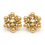 Vintage Sculptural Dome Cluster Over-sized Earrings