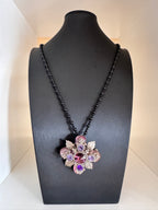 Vintage Crystal Floral Pendant Chain