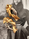 Vintage Sculptural Bow Clip-On Earrings