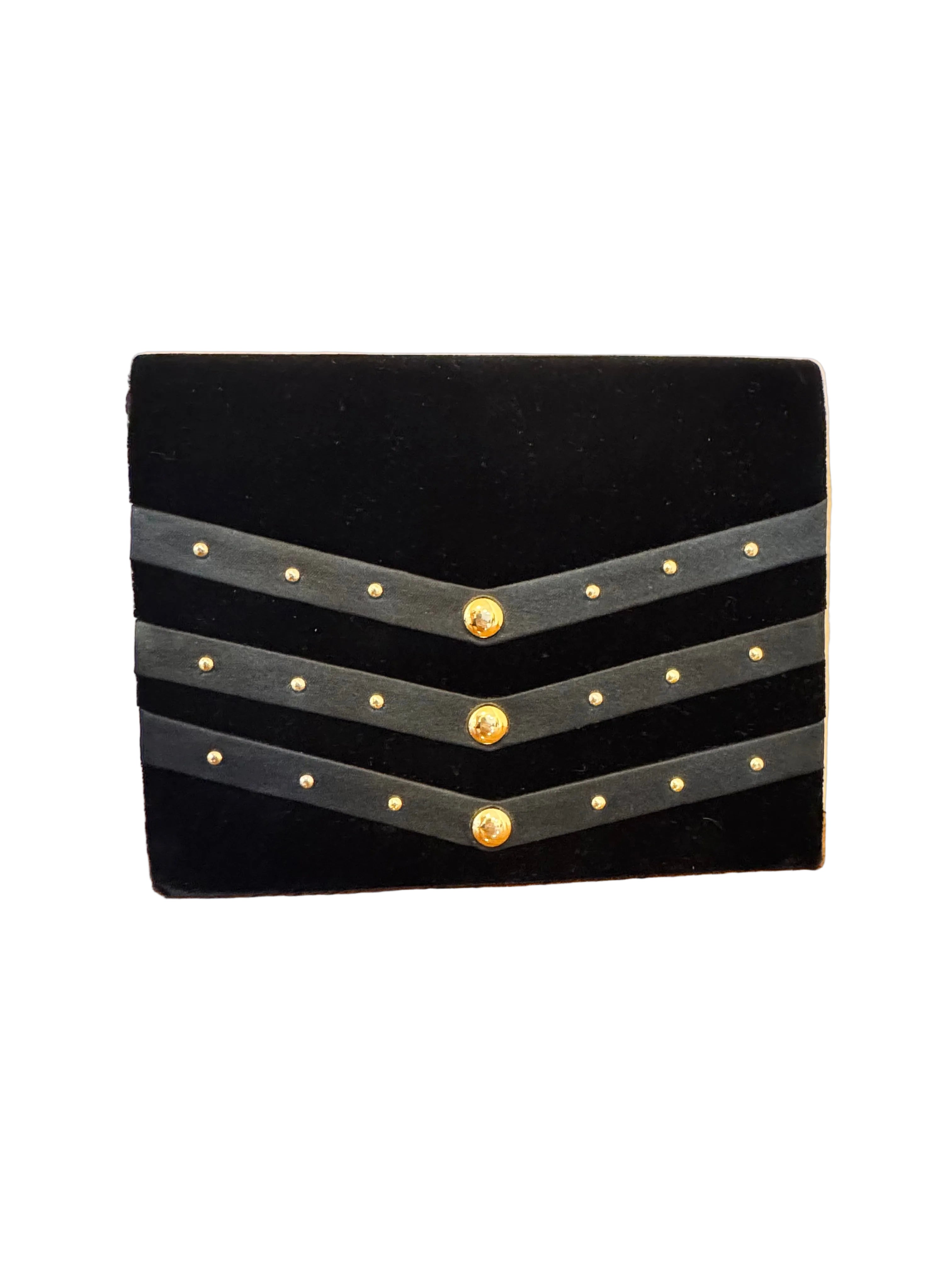 Vintage Velvet Studded Envelope Clutch