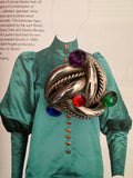 Vintage Sculptural Dome Statement Brooch