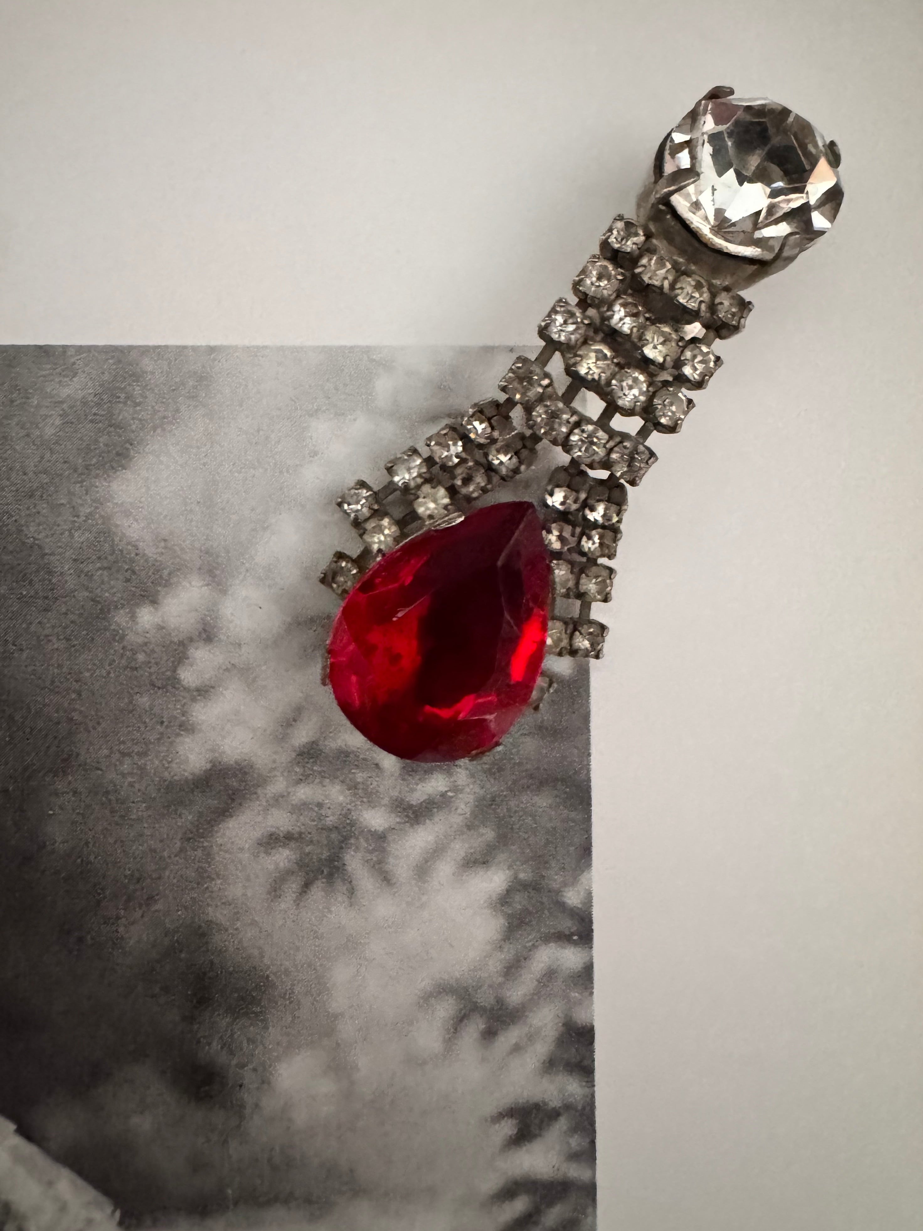Vintage Dramatic Crystal Drop Statement Earrings