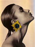 Vintage Starburst Clip-On Earrings