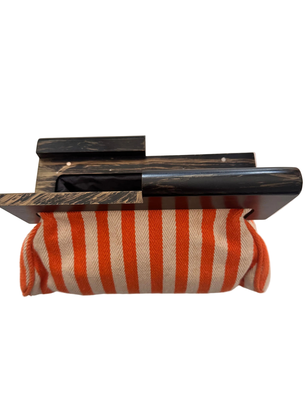 Contemporary Striped Canvas Clutch