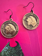 Vintage Sonia Rykiel Paris Medallion Drop Earrings