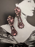 Vintage Crystal Drop Statement Earrings