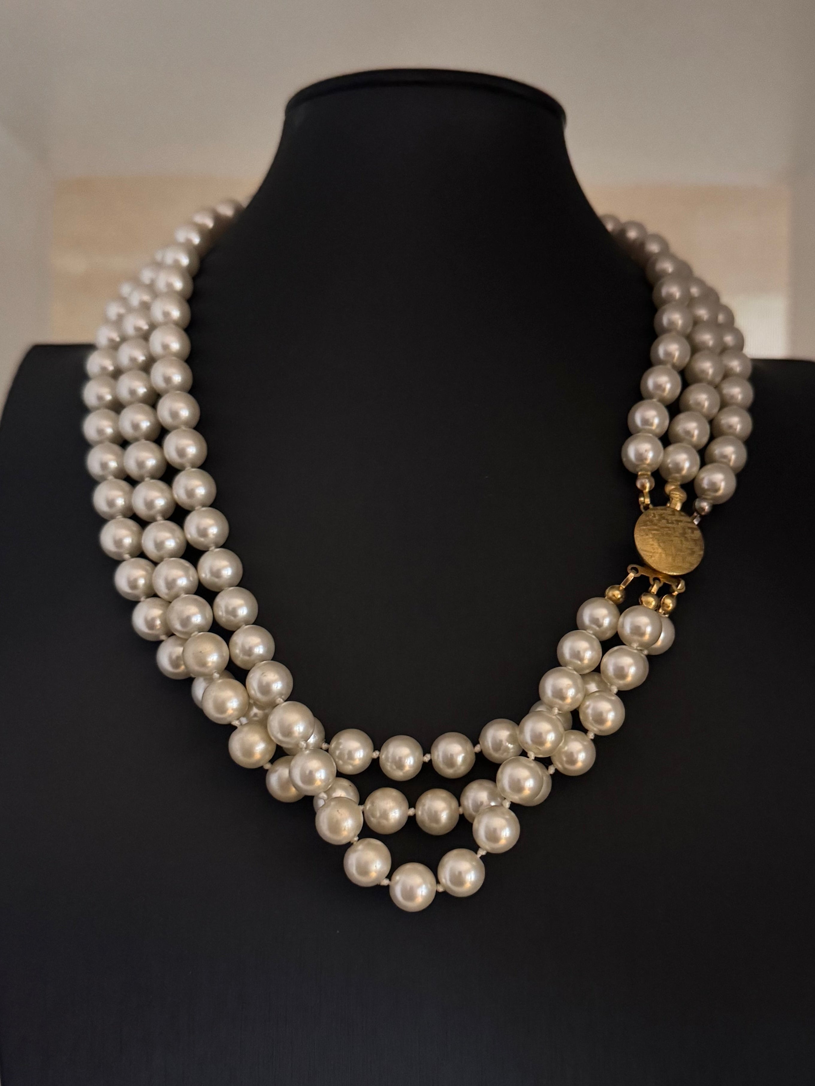 Vintage Classic Multi Strand Elegant Necklace