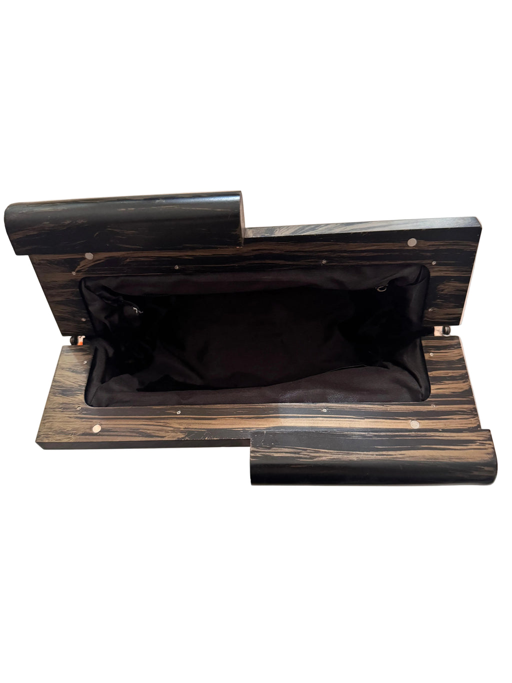 Contemporary Striped Canvas Clutch