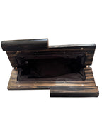 Contemporary Striped Canvas Clutch