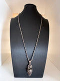 Vintage Sterling Silver Slipper Pendant Necklace