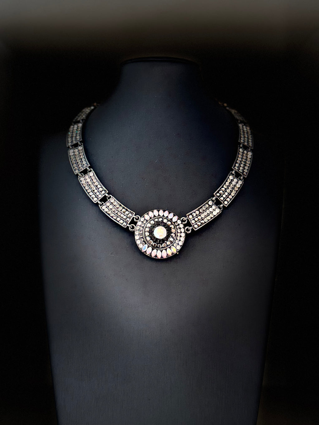 Vintage Butler & Wilson Crystal Panel Necklace