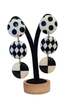 Vintage 1970s Retro Geometric Statement Earrings