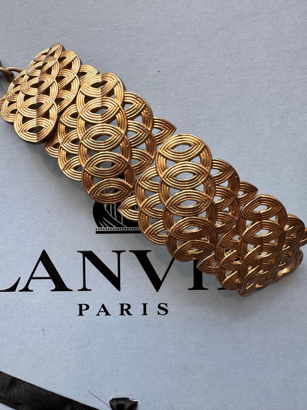Vintage Lanvin Paris Openwork Link Bracelet