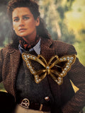 Vintage Monet Rhinestone Butterfly Brooch